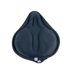 Housse de coussin de siège en silicone Qt, noire avec sangles, coussin de selle de vélo confortable pour adultes, unisexe - Product Image 3