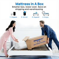 Matelas en mousse à mémoire de forme Mengruo de 8 pouces, taille standard, 3 couches de mousse, tissu en polyester, parfum thé vert, fermeté moyenne, sans fibre de verre