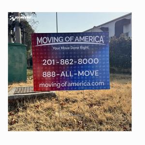 4 لافتات ساحة بلاستيكية كورفلوت 18x24 مع لافتات ساحة على مدار الساعة إعلانات بلاستيكية رخيصة مخصصة لافتات ساحة عيد ميلاد - Product Image 4