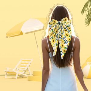 All'ingrosso fermagli per capelli girasole stampa fiore fiocco clip a molla tessuto nastro di raso per ragazze '<span class=keywords><strong>festa</strong></span> <span class=keywords><strong>hawaiana</strong></span> spiaggia <span class=keywords><strong>accessori</strong></span> - Product Image 3