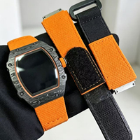 Montres automatiques mécaniques pour hommes, ultra-fines, en fibre de carbone 6702, squelette, sport, bracelet en nylon de luxe