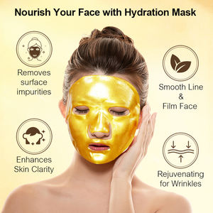 Hidratación profunda orgánica natural <span class=keywords><strong>Hidrogel</strong></span> Colágeno Mascarilla facial Gel hidratante blanqueador Cristal 24K Oro Rosa Mascarilla facial Proveedor - Product Image 3