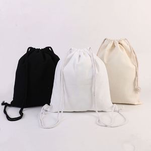 Custom logo <b>Canvas</b> <b>Drawstring</b> <b>Bag</b> Gym Fitness <b>Bag</b> Reusable Outdoor Sports Hiking <b>Bag</b> - Product Image 1