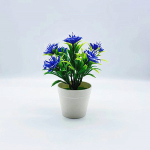 Planta Artificial en Maceta con 7 Flores de Kapok, Decoración Plástica para el Hogar, Pequeño Adorno para Uso en Interiores - Product Image 4