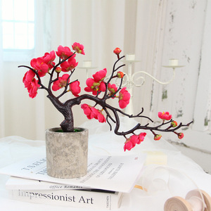Bestseller Pulp Pot Wintersweet Set Retro Style Peach Blossom Home Decor Art Craft <b>Ornament</b> - Product Image 5
