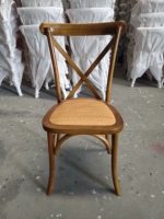 Chaise en bois KD Crossback siège en rotin chaise de restaurant chaise de location pour événement