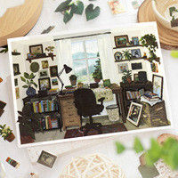 Autocollants décoratifs de la série « Scenery By The Window », 3 pièces par paquet, pour Bullet Journals