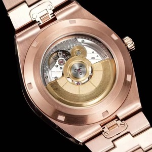 Montre de Luxe Automatique Mécanique à Phases de Lune et Date Rétrograde, Cadran Bleu, Bracelet en Métal Or Rose, Lumineuse, Tendance 2026 - Product Image 3