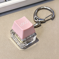 Keycaps Keyboard Akrilik Cetak UV Kustom, Gantungan Kunci Tombol Fidget DIY, Desain Anime Lucu, Logo Kustom Kosong, Hadiah Promosi