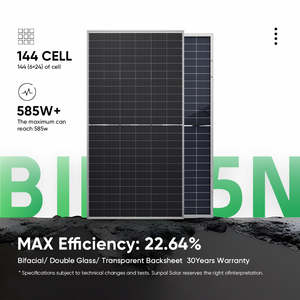 Los paneles solares TOPCon transparentes de 420W-580W, completamente en negro, los módulos fotovoltaicos bifaciales tipo N para uso doméstico están disponibles en EE. UU. - Product Image 3