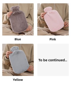 Bouteille d'eau chaude réutilisable de 2000 ml avec logo personnalisé, chauffe-mains tendance avec housse en <span class=keywords><strong>peluche</strong></span> épaisse anti-explosion - Product Image 3