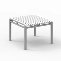Table basse en plastique moderne imperméable non pliable T-030 pour utilisation en extérieur, design innovant, garantie de 2 ans