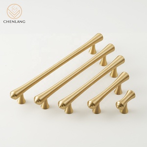 ידית ארון מתכווננת ארוכה מדגם CHENLANG, פליז סאטן, ידית משיכה מודרנית לדלת מטבח, מגירה, ארון בגדים, שידה, סלון - Product Image 1