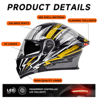 Casque de moto modulaire en promotion, double visière, ABS, feu arrière LED, logo personnalisé, homologué DOT, toutes saisons, usine AD