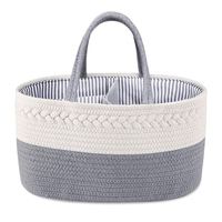 Sac de rangement pliable et portable Girida pour couches, compartiment bleu pour vêtements de bébé, soins des couches, corde en coton écologique
