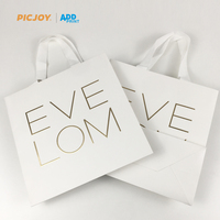 Étanche shopping sac en papier avec or dorure à chaud et impression de logo personnalisé