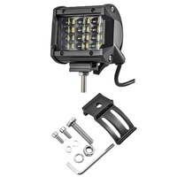 Nouvelle barre lumineuse de travail LED carrée encastrée 36W pour Jeep, camion, voiture, conduite tout-terrain, éclairage antibrouillard, système d'éclairage extérieur automobile