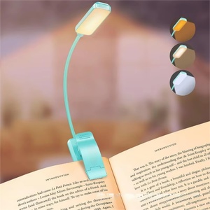 Eye Caring 3 Color Temperatures 9 LED Rechargeable Book <b>Light</b> <b>for</b> <b>Reading</b> in <b>Bed</b> Stepless Dimming Brightness - Product Image 5