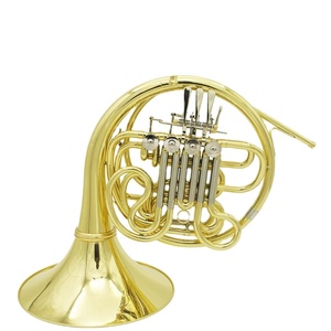 Cor français <span class=keywords><strong>Mi</strong></span> bémol professionnel à quatre clés, simple/double rangée, finition dorée pour orchestre, fanfare, performance en église EB - Product Image 1