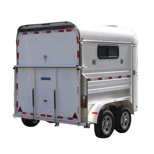 Remorque à <span class=keywords><strong>chevaux</strong></span> blanche à double essieu, spéciale pour le <span class=keywords><strong>transport</strong></span> <span class=keywords><strong>de</strong></span> courses, galvanisée à chaud pour résister à la corrosion, personnalisable - Product Image 5