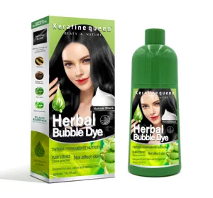 OEM Natural Nourishing Black Brown Hair Color Shampoo Organic Bubble Hair Dye Shampoo Moisturizing Hair Color Cream