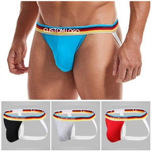 Suspensorio de algodón 95% de nuevo diseñador de fabricante, ropa interior suave de alta calidad de estilo de tiro bajo Sexy para hombre, ropa interior con suspensorio personalizada - Product Image 2