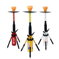 Offre Spéciale Fusée Led Narguilé En Alliage D'aluminium Narguilé Bouteille En Verre Narguilé Accessoires Shisha
