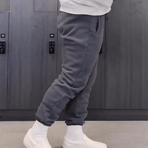 Pantalones Deportivos de Lujo para Hombre, Corte Regular, Preencogidos, de Algodón, con Puños Ajustados, Cintura con Cordón, Bolsillos Laterales - Product Image 3