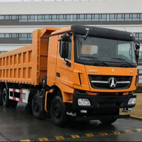 Новый тяжелый газовый самосвал BeiBen Euro 3, 8x4, грузоподъемность >50 т, объем 15370 л, для строительства и горнодобывающей промышленности