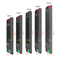 Alimentation LED à prix d'usine, haute efficacité, 24-200W, 12V/24V AC-DC, dimmable par Triac, sortie unique, sans scintillement, garantie 5 ans