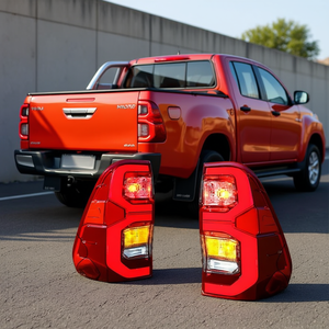 Nuevas Luces Traseras LED SKULL para Hilux 2016-2022, Lente Roja, 12V, Juego de Luces de Freno Traseras de Repuesto - Product Image 1