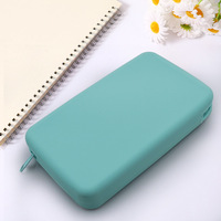 Personnalisé Privé Étiquette Portable À La Mode Zipper Pouch Silicone Cosmétique Maquillage Sac