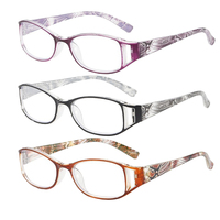 Lunettes de lecture anti-lumière bleue, monture à imprimé floral, lunettes d'ordinateur pour femmes, verres AC, monture PC, 7 couleurs