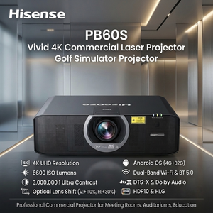<span class=keywords><strong>Projecteur</strong></span> laser Hisense PB60S Vivid 4K, <span class=keywords><strong>projecteur</strong></span> de cinéma maison 4K, simulateur de golf, projection en plein air, projection mapping pour expositions et présentations - Product Image 1