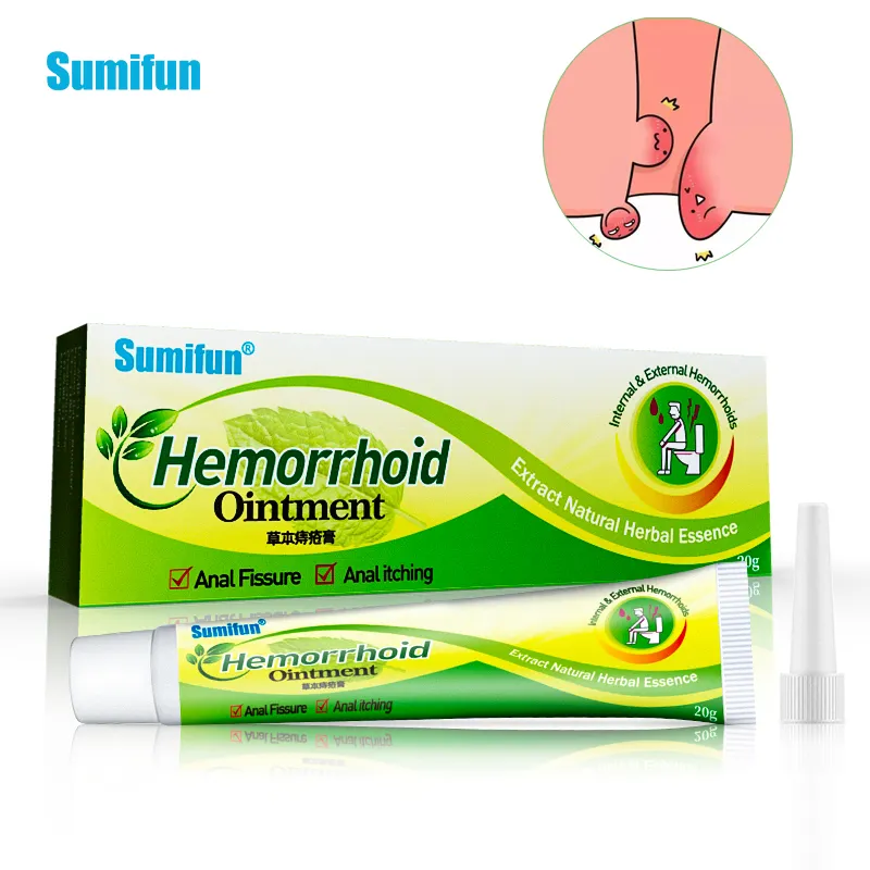 Nova Sumifun 1Pcs Hortelã Creme de Hemorróidas Pomada Fissura Anal Interno e Externo Reviver Dor Emplastros Médicos de Ervas Chinesas