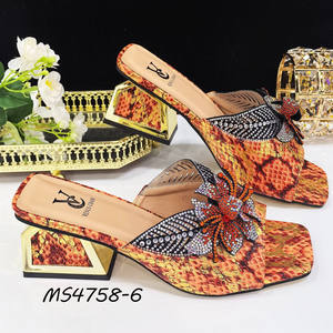 Zapatillas y sandalias elegantes para mujer, zapatillas de tacón bajo con diseño de moda, zapatos - Product Image 6