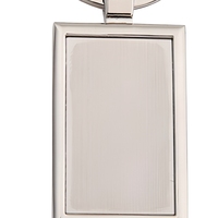 Porte-clés solaire en gros pour voiture, avec logo gravé, porte-clés vierge en métal, porte-clés rectangulaire en alliage avec impression UV et époxy