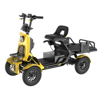 S20-19 Chariot Électrique Compact à 4 Roues avec Dossier et Repose-Pieds Idéal pour les Communautés de Retraite et les Complexes Hôteliers Scooter Électrique de Transport
