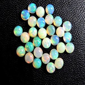 Wholesale natural Ethiopian Opal round cabochon Premium Quality Loose Gemstones 5MM CMA Certified Color Play <b>Stone</b> - Product Image 1