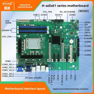 เมนบอร์ดคอมพิวเตอร์ ATX <span class=keywords><strong>Intel</strong></span> W680 H-ADLS01 Corei3 <span class=keywords><strong>Intel</strong></span> 12/13/14 Gen/I5/I7/I9หน่วยความจำ DDR4 - Product Image 4