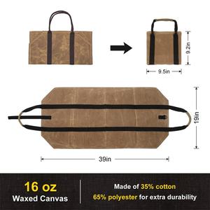 Firewood <b>Log</b> Carrier for <b>Fireplace</b> Personalized Large Heavy Duty Waterproof Canvas Firewood Tote Bag - Product Image 2