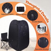 Machine de spa à vapeur humide mobile pour usage domestique, sauna portable de type pop-up pour une personne