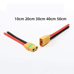 Amass XT90S-F Anti-Spark Connector 45A 6/8/10AWG 10/20/30/40/50/100CM XT90H-F XT90H-M Silicone Wire Custom RC <b>Drone</b> Battery Plug - Product Image 5