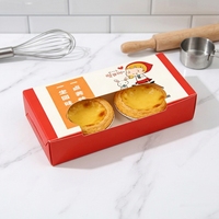 Boîtes en papier pour tartes aux œufs, écologiques, en matériaux recyclés, biodégradables, de taille personnalisée, résistantes à la graisse, de qualité alimentaire, pour emporter