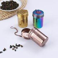 Offre Spéciale – Infuseur à Thé Multicolore en Acier Inoxydable Écologique de Haute Qualité avec Chaîne en Maille pour Thé en Vrac