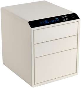 Coffre-fort en cuir de luxe à double couche Empreinte digitale pour la maison Tiroir de sécurité pour bijoux Coffre-fort de luxe Boîte d'augmentation de la hauteur - Product Image 4