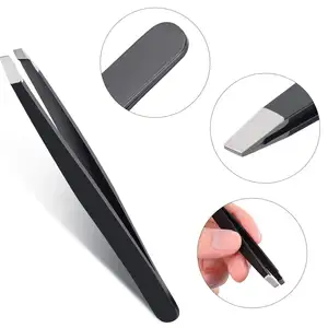 Tweezer Guru Slant Eyebrow Tweezers for Women & Men - Precision Tweezers for Eyebrows, Facial Hair & Ingrown Hair Removal