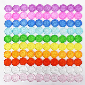 Jouets en acrylique transparent pour enfants, imitation de pièces de monnaie, pour jeu de simulation, jetons de jeu de société, accessoires pour filles de 4 à 6 ans - Product Image 2