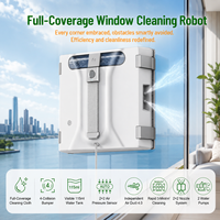 Robot nettoyeur de vitres avec aspiration puissante, planification automatique du trajet et capteur anti-chute pour les fenêtres hautes et les salles de bain à domicile