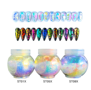 Aurora Ice Opal quang Tắc Kè Hoa đa chiều không đều Flakes cho móng tay bán buôn - Product Image 3